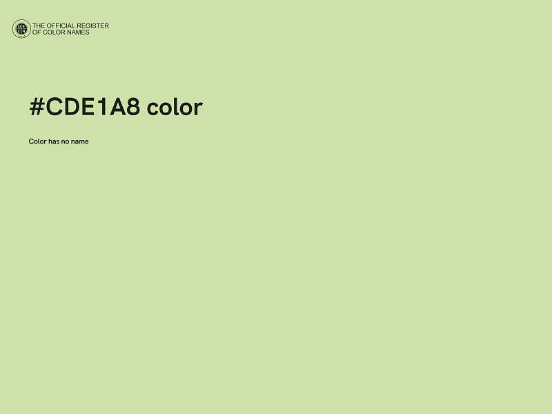 #CDE1A8 color image