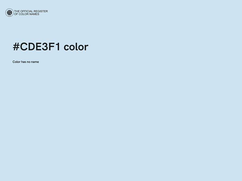 #CDE3F1 color image