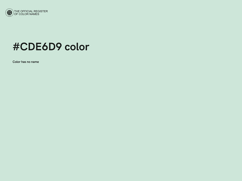 #CDE6D9 color image