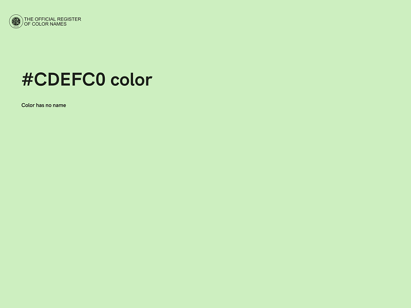 #CDEFC0 color image