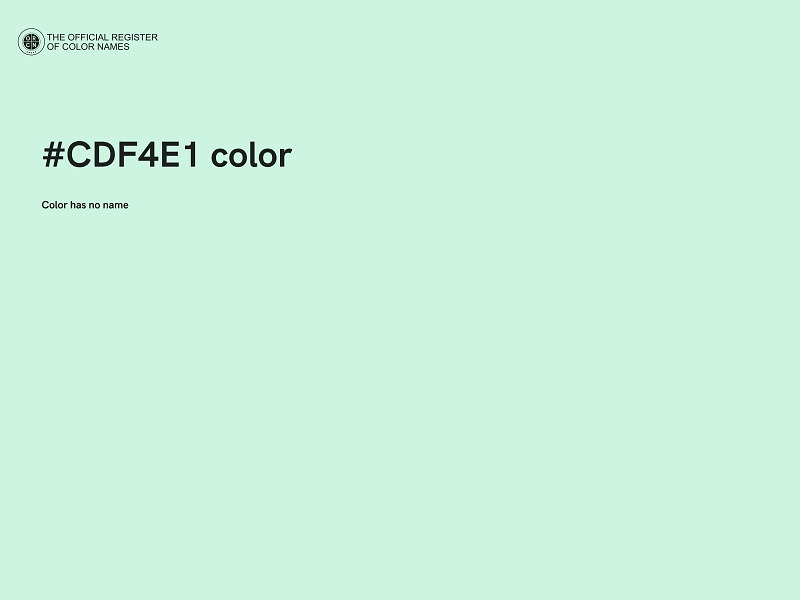 #CDF4E1 color image