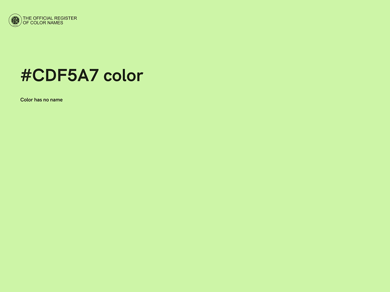 #CDF5A7 color image