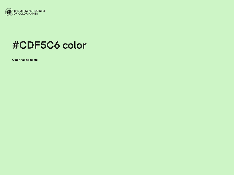 #CDF5C6 color image