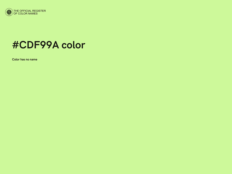 #CDF99A color image