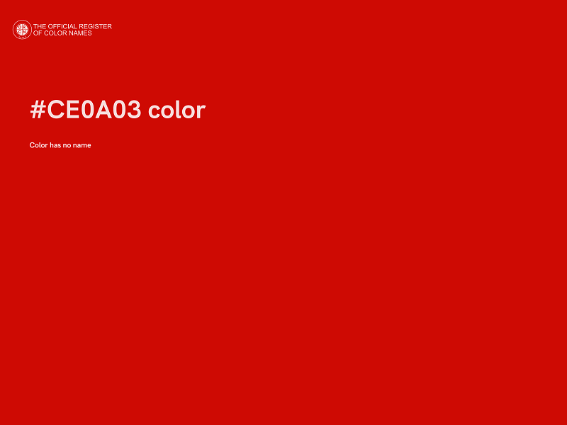 #CE0A03 color image