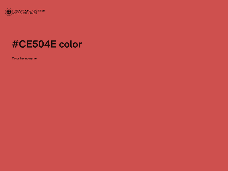 #CE504E color image