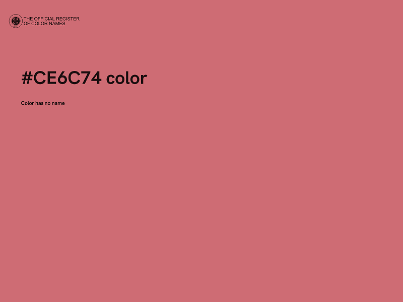 #CE6C74 color image