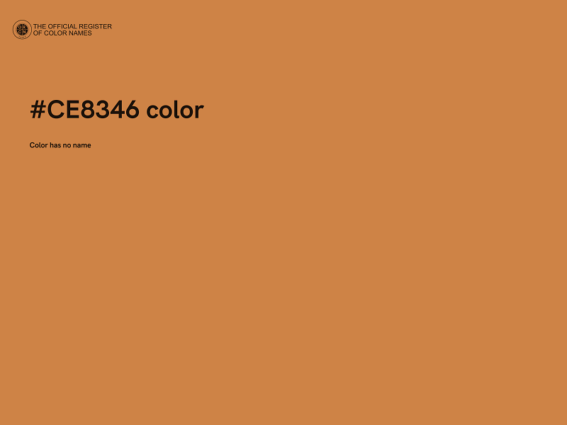 #CE8346 color image