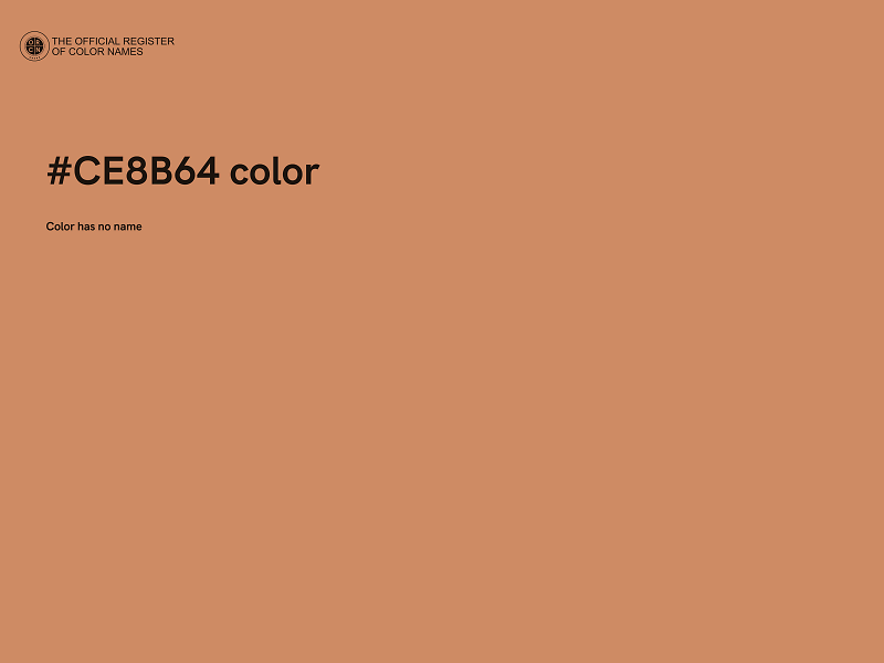 #CE8B64 color image