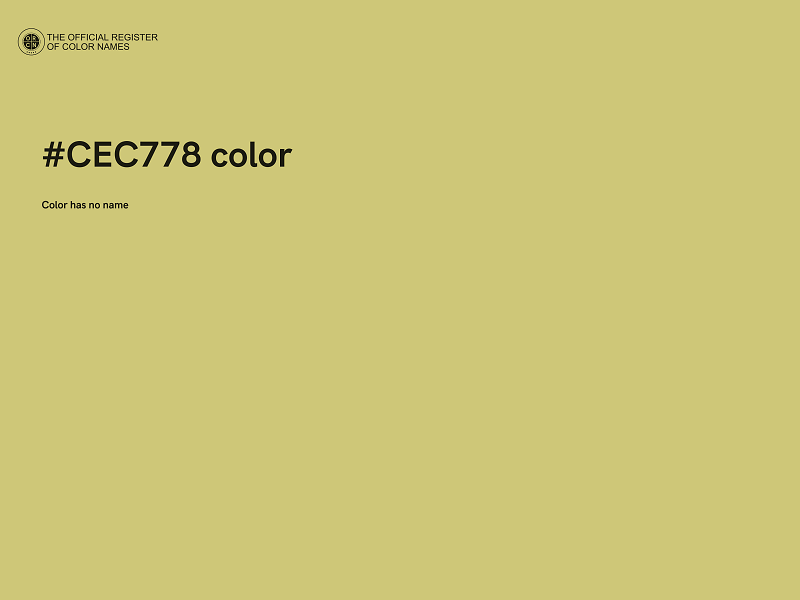 #CEC778 color image