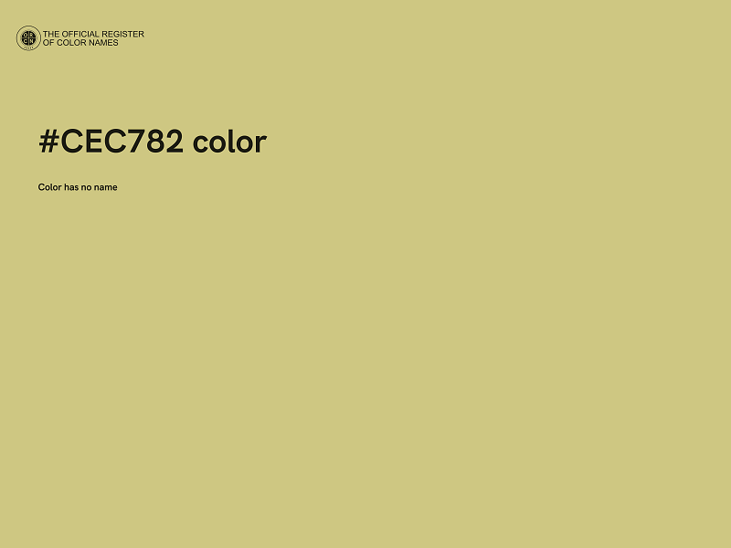 #CEC782 color image