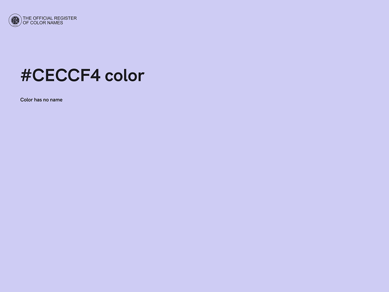 #CECCF4 color image