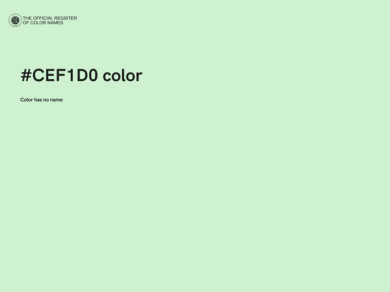 #CEF1D0 color image