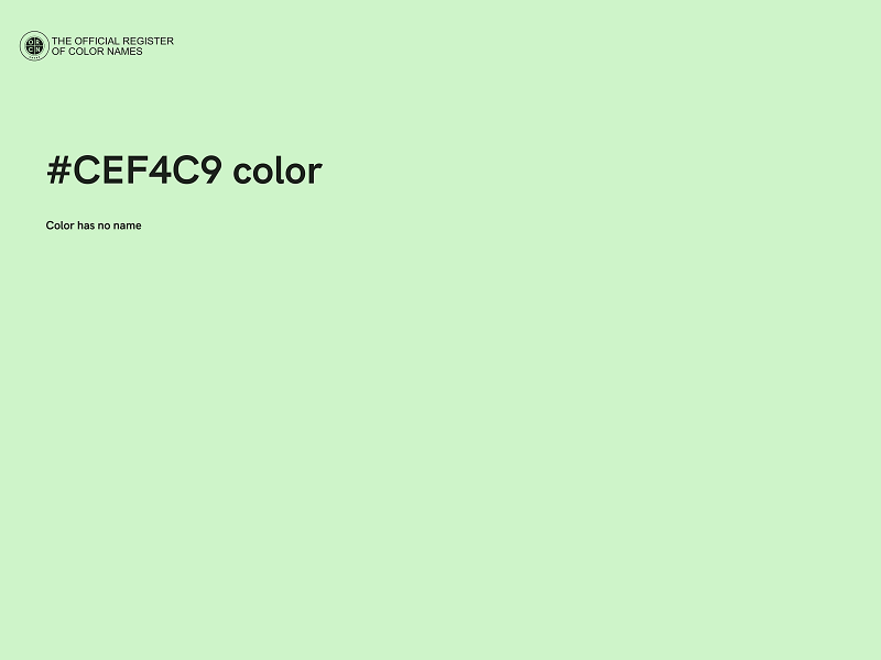 #CEF4C9 color image