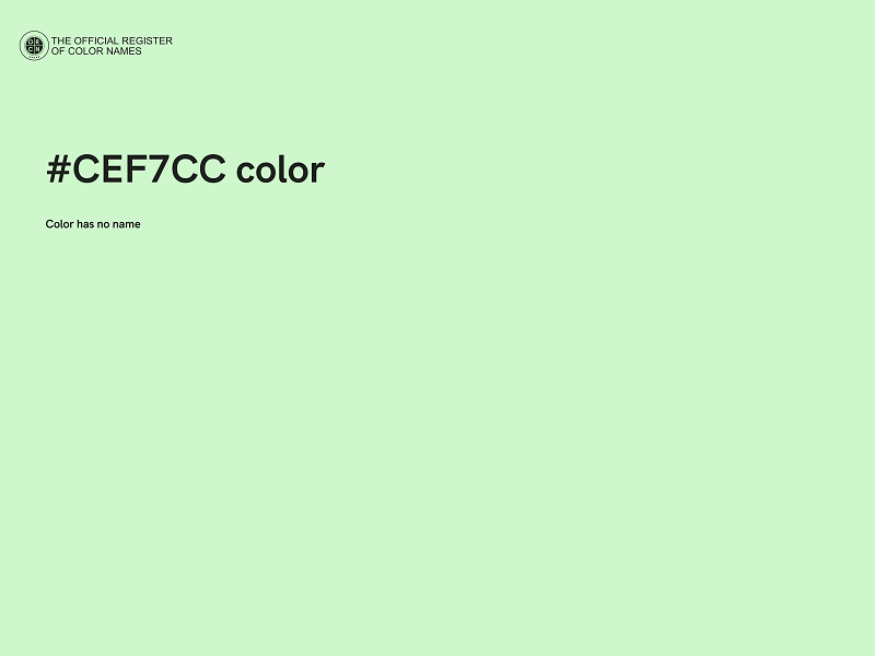 #CEF7CC color image