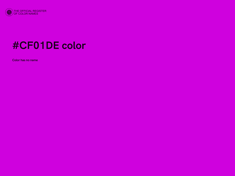 #CF01DE color image