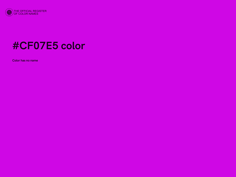 #CF07E5 color image