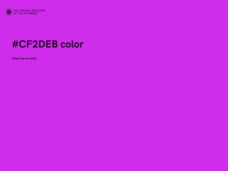 #CF2DEB color image