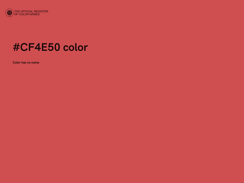 #CF4E50 color image