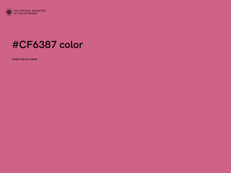 #CF6387 color image