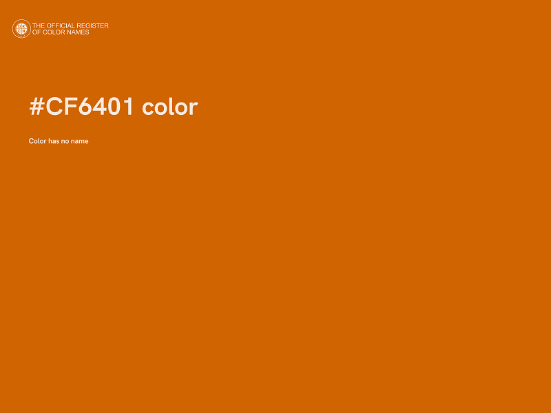 #CF6401 color image