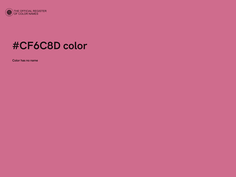 #CF6C8D color image