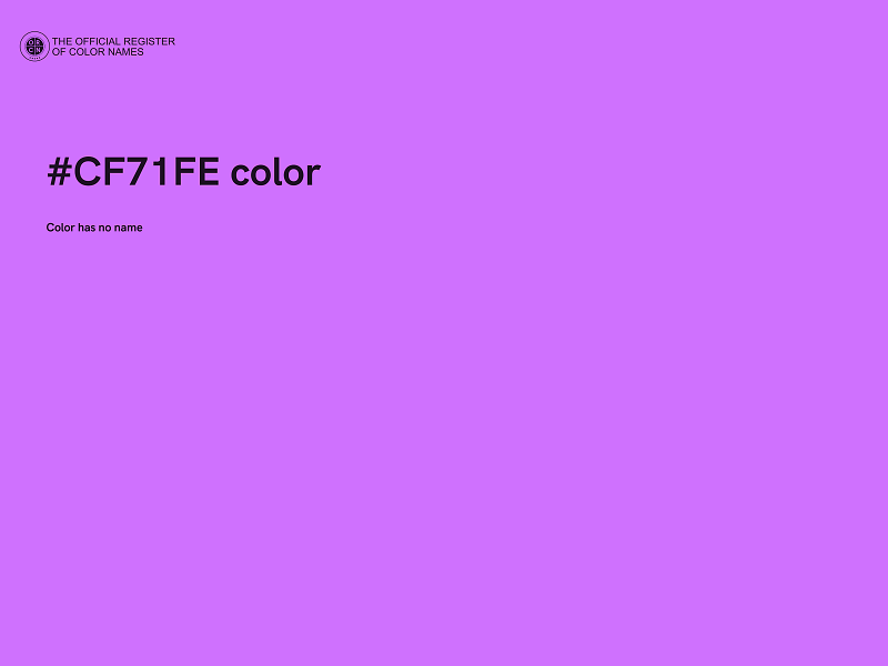 #CF71FE color image