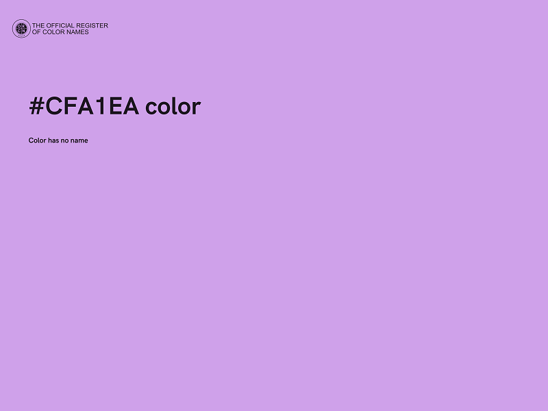 #CFA1EA color image