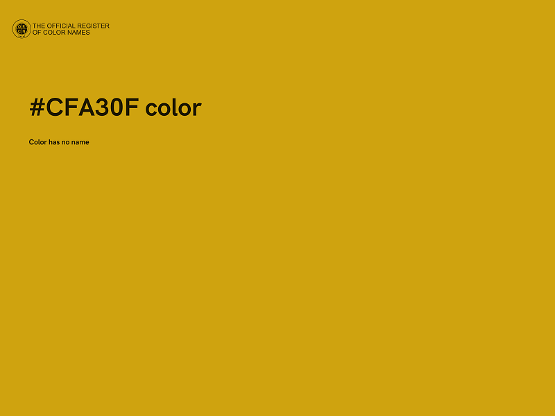 #CFA30F color image