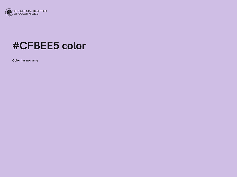 #CFBEE5 color image