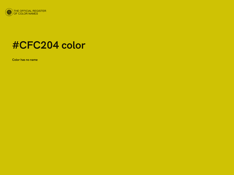 #CFC204 color image