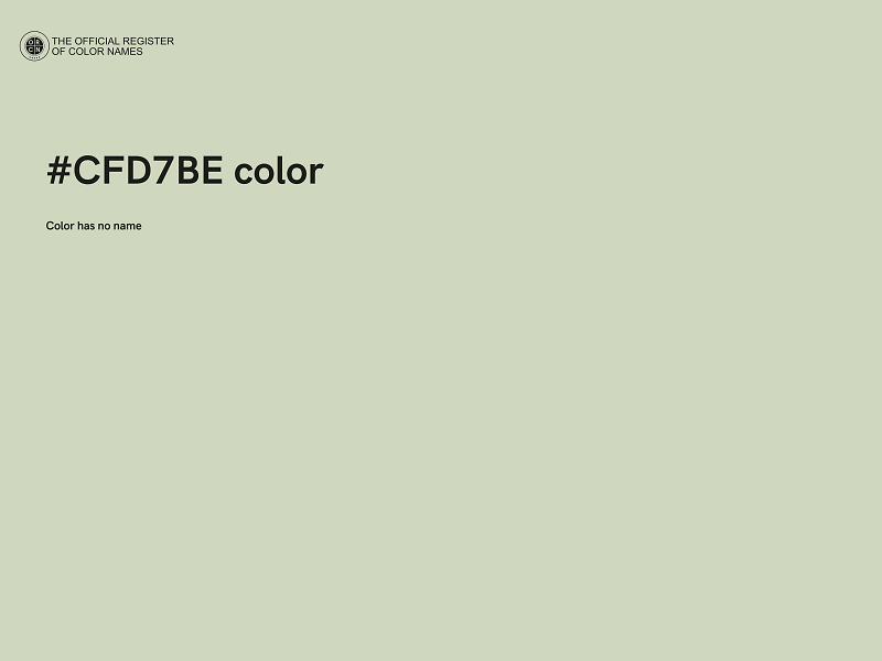 #CFD7BE color image