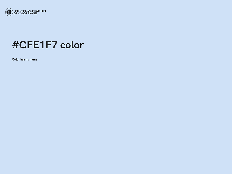 #CFE1F7 color image