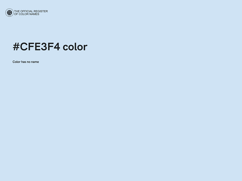 #CFE3F4 color image