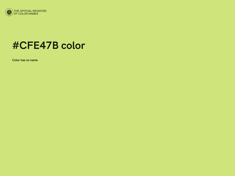 #CFE47B color image