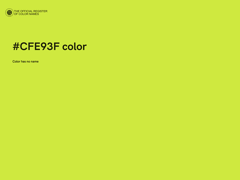 #CFE93F color image