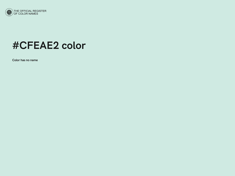 #CFEAE2 color image