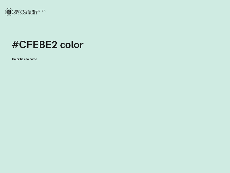 #CFEBE2 color image