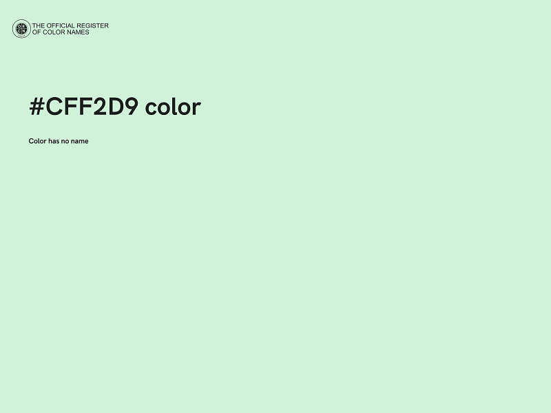 #CFF2D9 color image