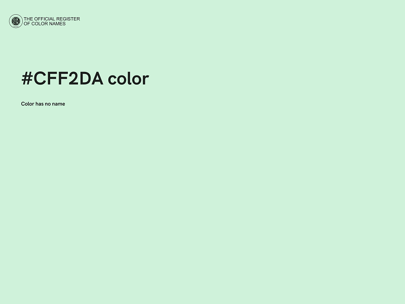 #CFF2DA color image