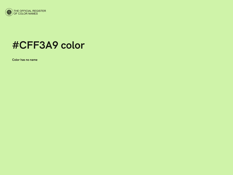 #CFF3A9 color image