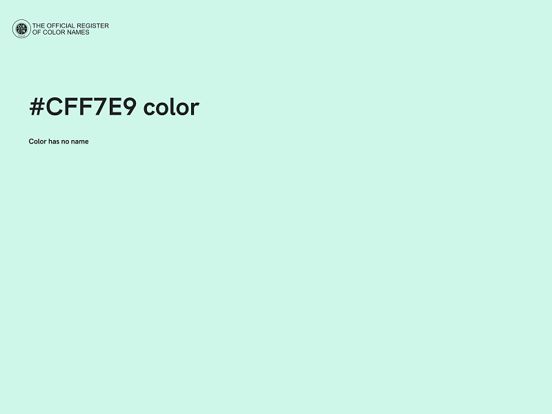 #CFF7E9 color image