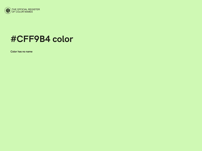 #CFF9B4 color image