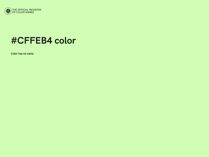 #CFFEB4 color image