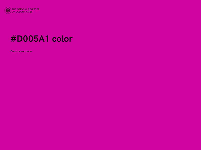 #D005A1 color image