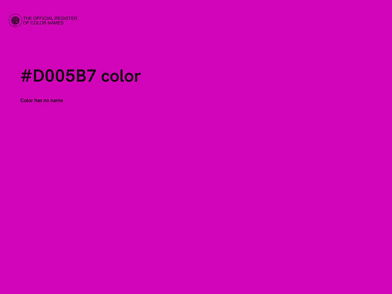 #D005B7 color image