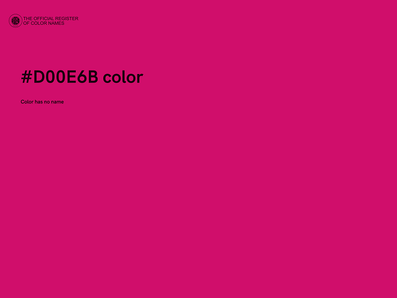 #D00E6B color image