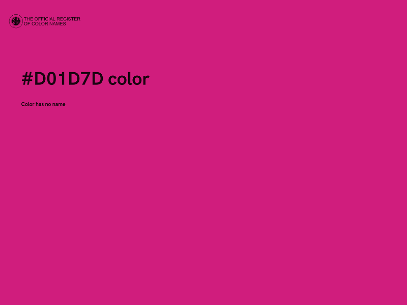 #D01D7D color image