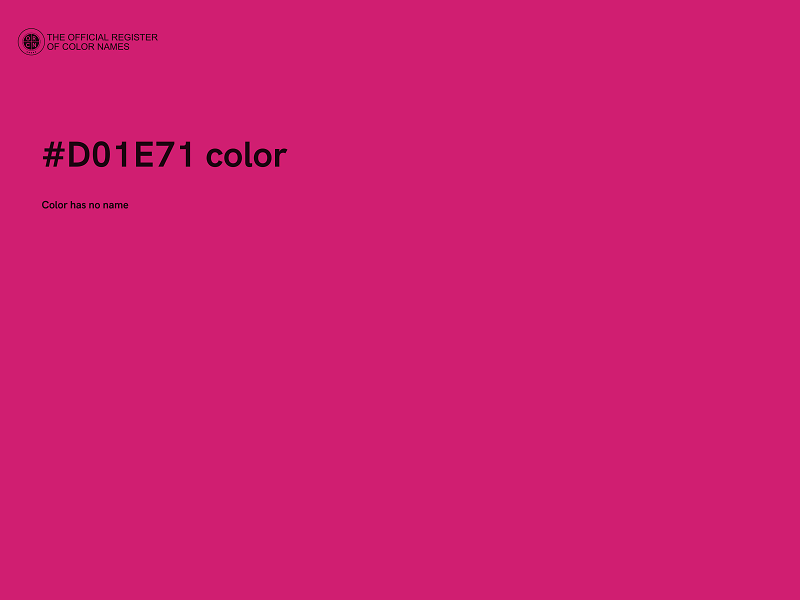 #D01E71 color image