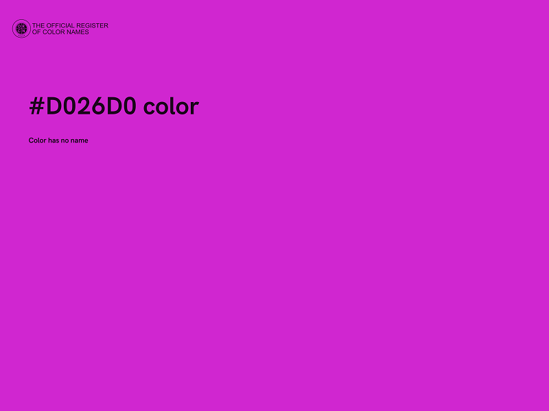 #D026D0 color image